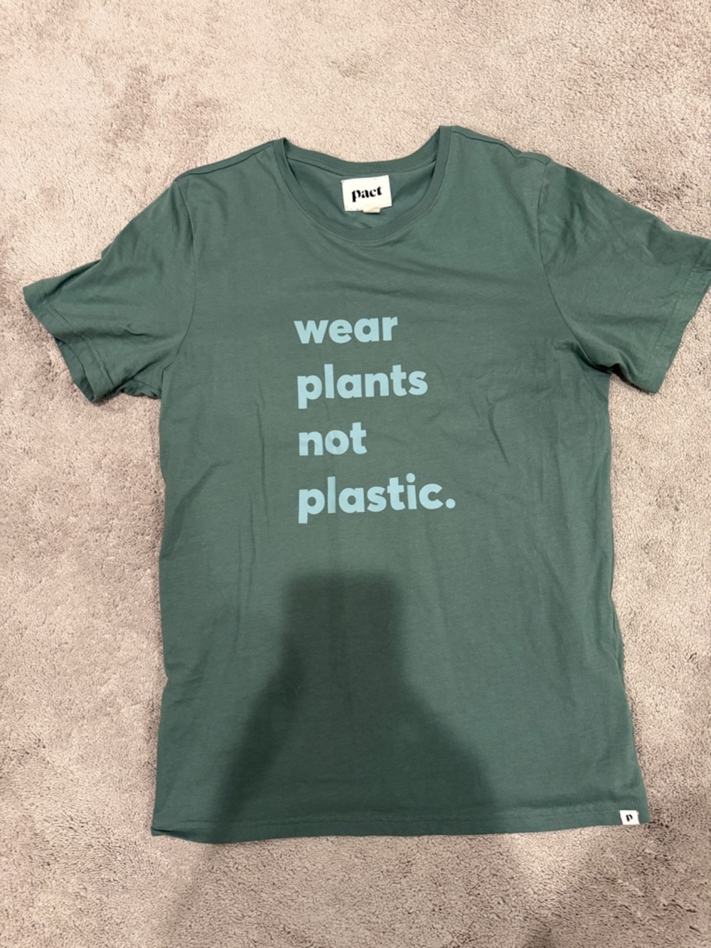 Pact Green Tee. Washed but never worn